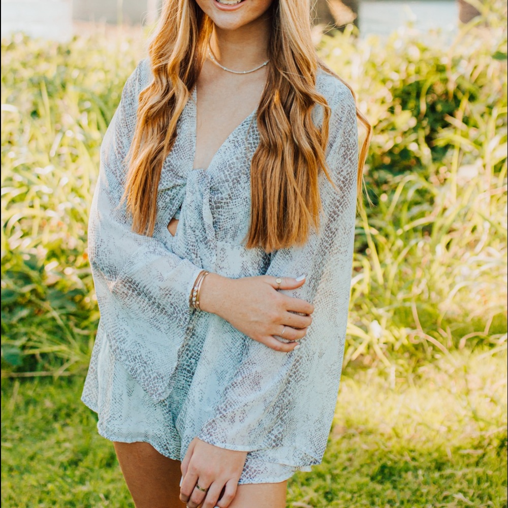 snakeskin romper